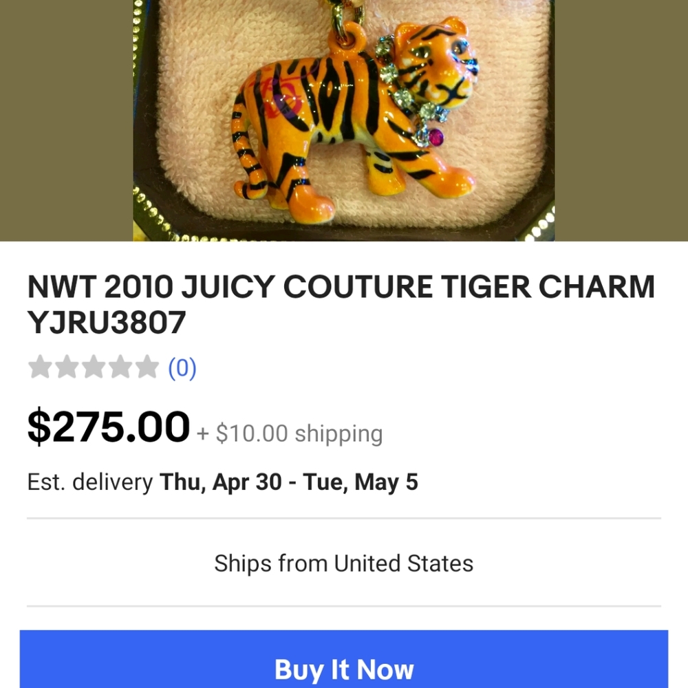 JUICY COUTURE TIGER CHARM!!!🐯🐯🐯🐾🐾🐾 - Picture 7 of 14